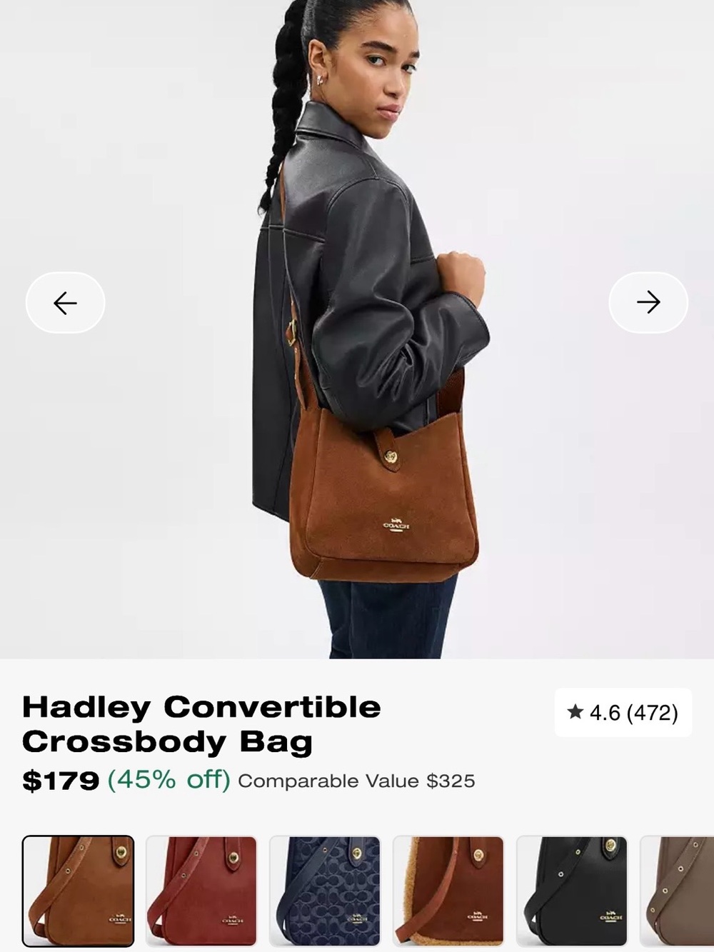 COACH Hadley Convertible Crossbody Bag - Picture 11 of 11